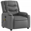 vidaXL Gray Faux Leather Massage Recliner Chair - Manual Adjustability, Vibration Massage, Cup Holders, Usb Powered For Living Room - 3 of 4