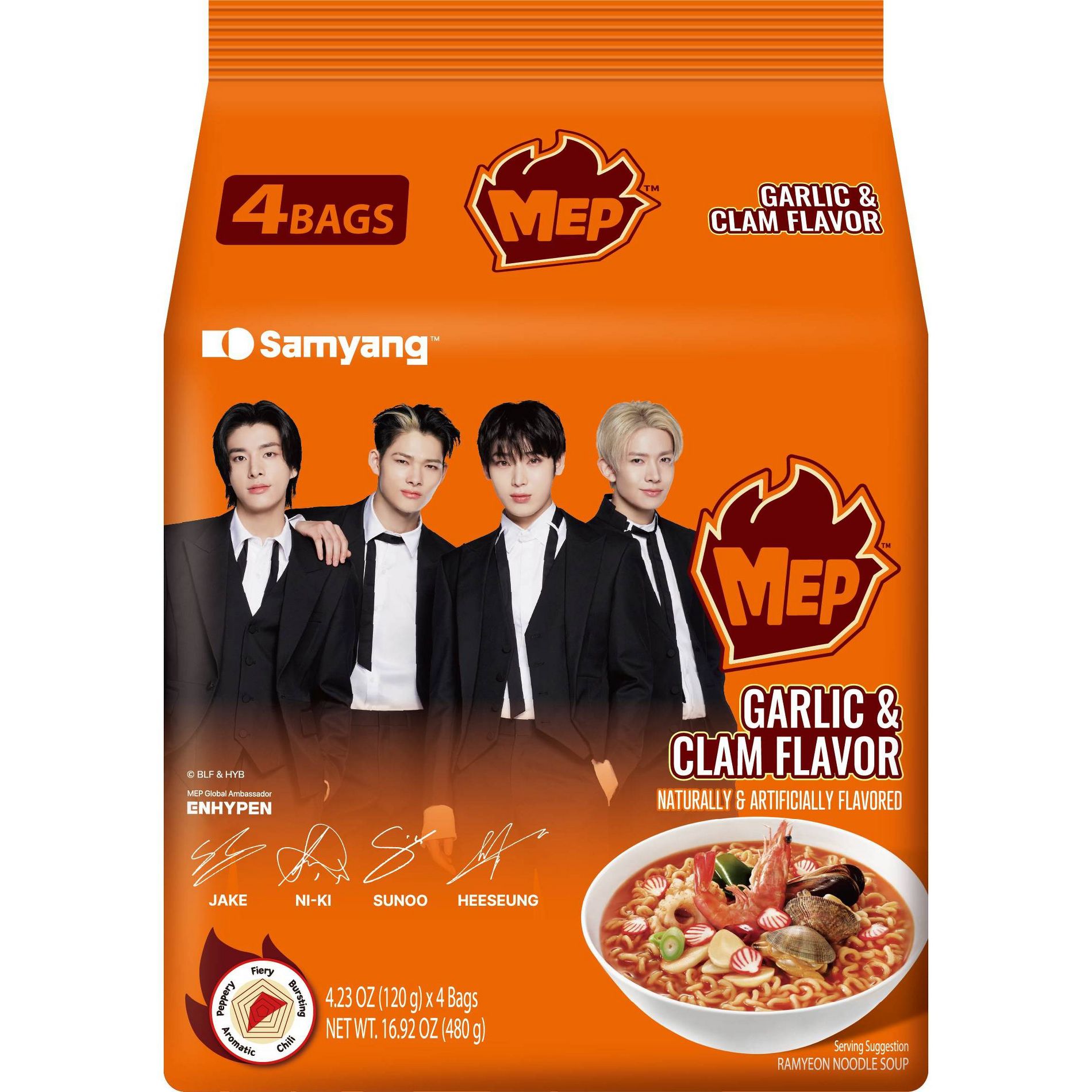 Samyang MEP Garlic and Clam Spicy Ramyeon Noodle Soup - 1.15oz