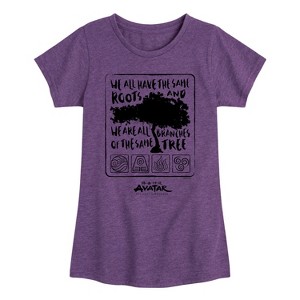 Girls' - Avatar: The Last Airbender - Same Roots Fitted Short Sleeve Graphic T-Shirt - 1 of 4