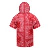 Slickblue Men's Hooded Bandana Baseball Jersey, Street Style, Black/White/Red, Cotton Blend, Size S-XL - 2 of 4