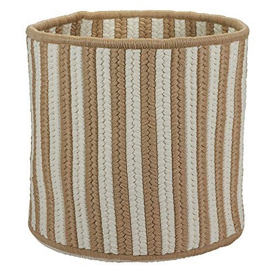 Colonial Mills Baja Stripe Basket, 12"x12"x10", Natural
