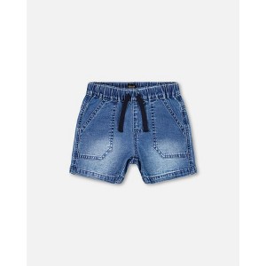 Deux par Deux Boy Denim Short Dark Denim Blue - 1 of 4