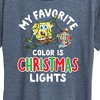 Women's - SpongeBob SquarePants - My Favorite Color Is Christmas Lights Short Sleeve Graphic T-Shirt - 2 of 4
