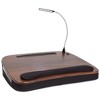 Sofia + Sam Multi Tasking Memory Foam Lap Desk with USB Light ( Brown Wood Top) - 3 of 4