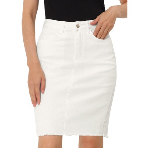 White denim 2025 skirt target