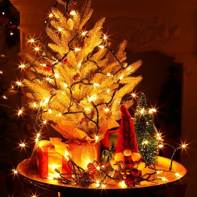 Whizmax 450Counts 117Ft Decoration Lights, 3 Sets of 150 Mini Lights 39 Ft String Lights with Replace Fuse and Bulb, Waterproof Connectable,Warm White