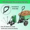 Folding car Poly Garden dump truck with steel frame, 10 inches. Pneumatic tire, 300 pound capacity, 75 liter truck body - 3 of 4
