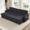 Mjkone W98" 4-Seater Modular Sleeper Sofa Bed with Storage Chaise,U-shaped Sofa with Pull-out Bed - 3 of 4