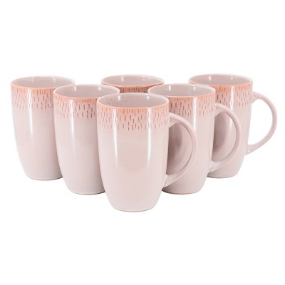 Meritage Jasper 6 Piece 22 Ounce Stoneware Tall Latte Cup