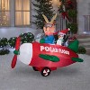 Gemmy Animated Christmas Inflatable Reindeer in Airplane, 6 ft Tall, Multi - 2 of 4