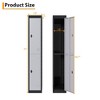 Garvee Metal Storage Locker Cabinet with Doors and Shelves, Lockable, Heavy-Duty Steel, Grey & Black - 3 of 4