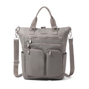 baggallini All Set 3 in 1 Tote Backpack Crossbody Convertible Bag - Steel  Grey Twill : Target
