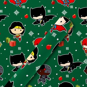 American Greetings 30" 40 sq ft Justice League Gift Wrap - 1 of 3