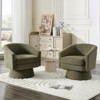 GustoWave Swivel Accent Chair with Armrest, Mid Century 360° Swivel Barrel Chair with Double-layer cushion, Round Chenille Fabric Velvet - 4 of 4