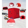 Hub-Style Insulated 3-6 Person Pop-Up Ice Fishing Shelter with Thermal Layer, Lightweight & Easy Setup for Winter Comfort - 3 of 4