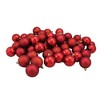 Northlight Shatterproof 4-Finish Christmas Ball Ornaments 2.5" (60mm) - Red - 60ct - 3 of 4