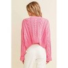 Women's Cable Knitted Crop Sweater - Cloud Ten - 2 of 3