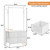 WhizMax Clothing Racks with 4 Drawers, Storage Closet, Freestanding Closet Garment Rack with Metal Hanging Rod and 2 Side Hooks for Bedroom, Hallway - 4 of 4