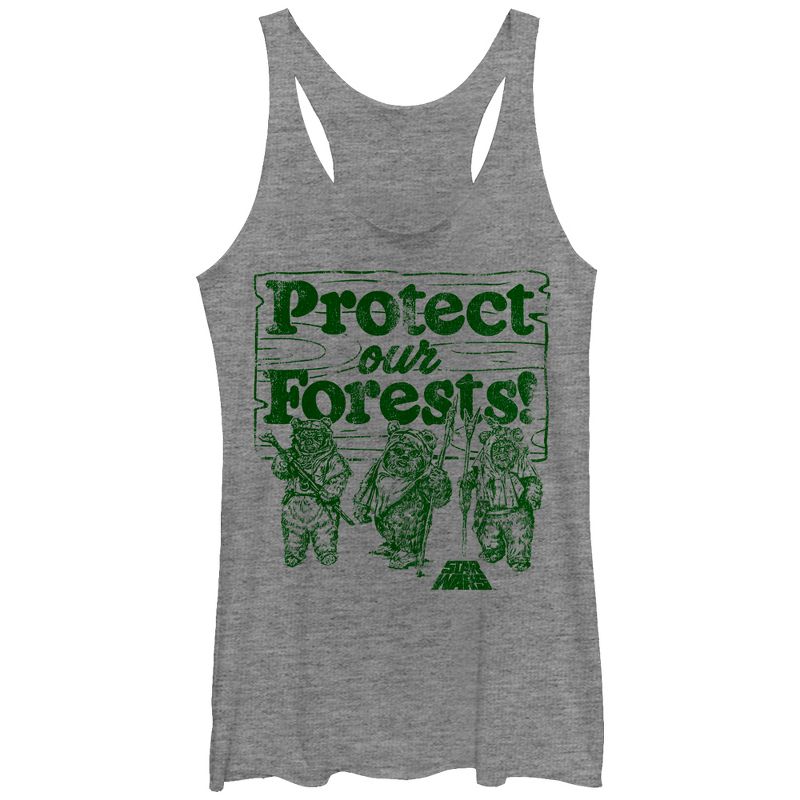 Women's Star Wars Ewok Protect Our Forests Racerback Tank Top, 1 of 4