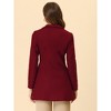 INSPIRE CHIC Women's Turn Down Collar Buttoned Business Casual Mid-Long Winter Coat - 4 of 4