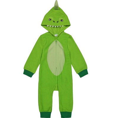  Dinosaur Toddler Boys Zip Up Costume Onesie Pajama Coverall Green 3T