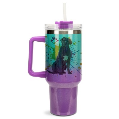 100 North Never Trust An Atom They Make Up Everything Wrap-Around 40 Oz. Stainless Steel Water Bottle Coffee Mug, Spill & Leak Resistant, Travel