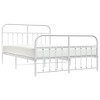 vidaXL Metal Bed Frame with Headboard and Footboard White 59.1 in.x78.7 in. - 3 of 4
