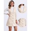 INSPIRE CHIC Women's Faux Leather Pinafore Button Down V Neck Sleeveless Mini Overall Dresses - 2 of 4