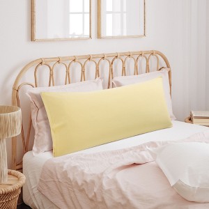 PiccoCasa 90 GSM Solid Soft Envelope closure Microfiber Body Pillowcase - 1 of 4