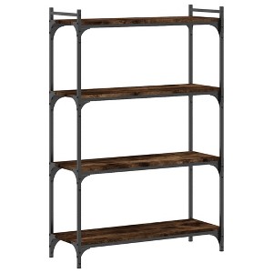 vidaXL Bookcase Storage Bookshelf Display Book Cabinet Engineered Wood - Smoked Oak 31.5" 47.2" - 1 of 4