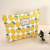 Unique Bargains Canvas Large Capacity Makeup Bag Yellow - 2 of 4