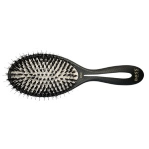 Bass Brushes BIO-FLEX Shine & Condition Hair Brush, Patented Plant Handle Pure Natural Bristle + Nylon Pin Plant Fiber Handle Oval Shape - 1 of 1