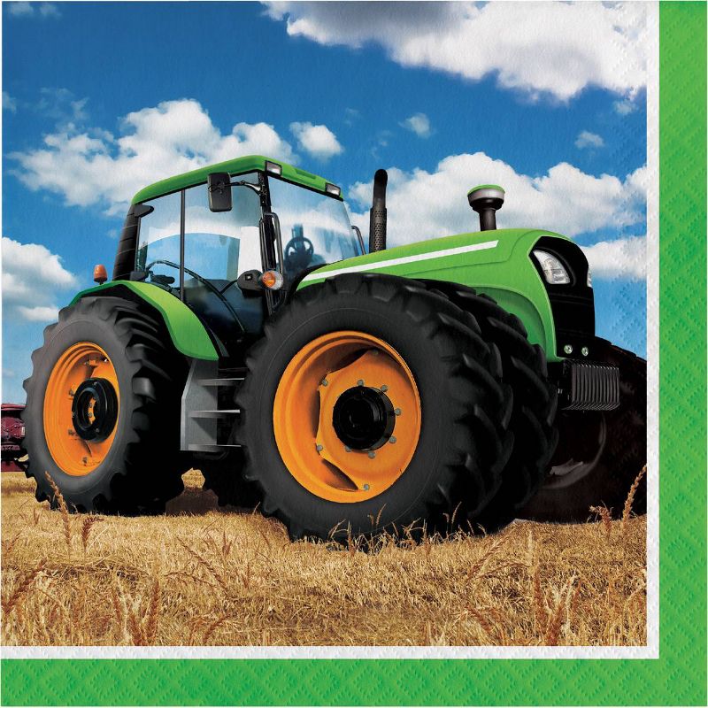 48ct Tractor Time Disposable Napkins, 1 of 4