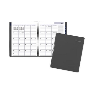 DayMinder Academic Monthly Desktop Planner, Twin-Wire Binding, 11 x 8.5, Charcoal Cover, 12-Month (July to June): 2024-2025