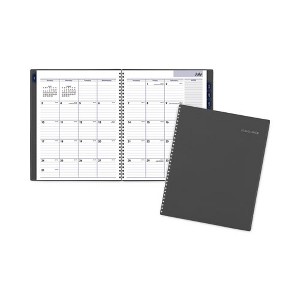 DayMinder Academic Monthly Desktop Planner, Twin-Wire Binding, 11 x 8.5, Charcoal Cover, 12-Month (July to June): 2024-2025 - 1 of 4