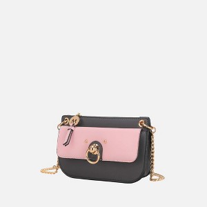 MKF Collection Jill Vegan Leather Color Block Crossbody Handbag by Mia K - 1 of 4