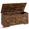 30" /39.4" Storage Chest, Toy Chest With Lids, Entryway Storage Bench with Safety Hinge Wooden Storage Trunk - 2 of 4