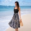 Women's Elegant Chevron Printed Maxi Dress with Tank Top - Cupshe - 2 of 4