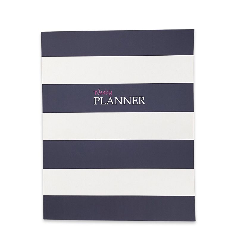 Undated Kahootie Co. 8" x 10" Planner It's That Kinda Day Navy Stripe (ITKLWNS-H), 1 of 9