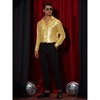 Lars Amadeus Men's Long Sleeves Button Down Disco Costume Metallic Shirt - 2 of 4