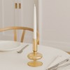 Decorative Candle Holder for Taper Candles - Modern Glass Candlestick Holder with Disc and Sphere Design for Table Decor - 2 of 4