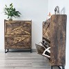TIRAMISUBEST Shoe Storage Cabinet with 2 Flip Drawers - Rustic Brown Mobile File Cabinet - 2 of 4