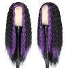 Jessie's Wig 28 Inch Wavy Wig 4*1 Synthetic Hair Omber Purple 1 Pc/Pack - 2 of 4