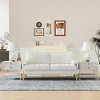 SKRAN 67.7'' 3 Upholstered seater Sofa Couch for Living Room, Modern Sofa,Small Couches for Small Spaces for Bedroom, Apartment, Home Office,White - 2 of 4