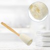 Unique Bargains Bath Brush Wood Back Scrubber with Long Handle for Shower 3.9 Inches Brown Beige - 3 of 4