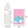 Big Dot of Happiness Narwhal Girl - Under The Sea Baby Shower or Birthday Party Thank You Cards (8 count) - 3 of 4