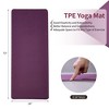 SEVOBAL Yoga Mats Exercise Yoga Mat Non Slip Dual Texture Design Comfortable Durable for Home Gym Fitness, Purple, 72.1"*24"*0.2" - 3 of 4