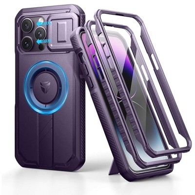 Dexnor for iPhone 14 Pro Max Case with Slide Camera Cover&Adjustable Kickstand & Built-in Screen Protector, Magnetic  Shockproof Cases