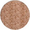 Terra Cotta And Copper Floral Washable Indoor Outdoor Area Rug - 4 of 4