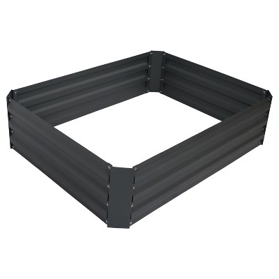 Sunnydaze Galvanized Rectangle Raised Garden Bed